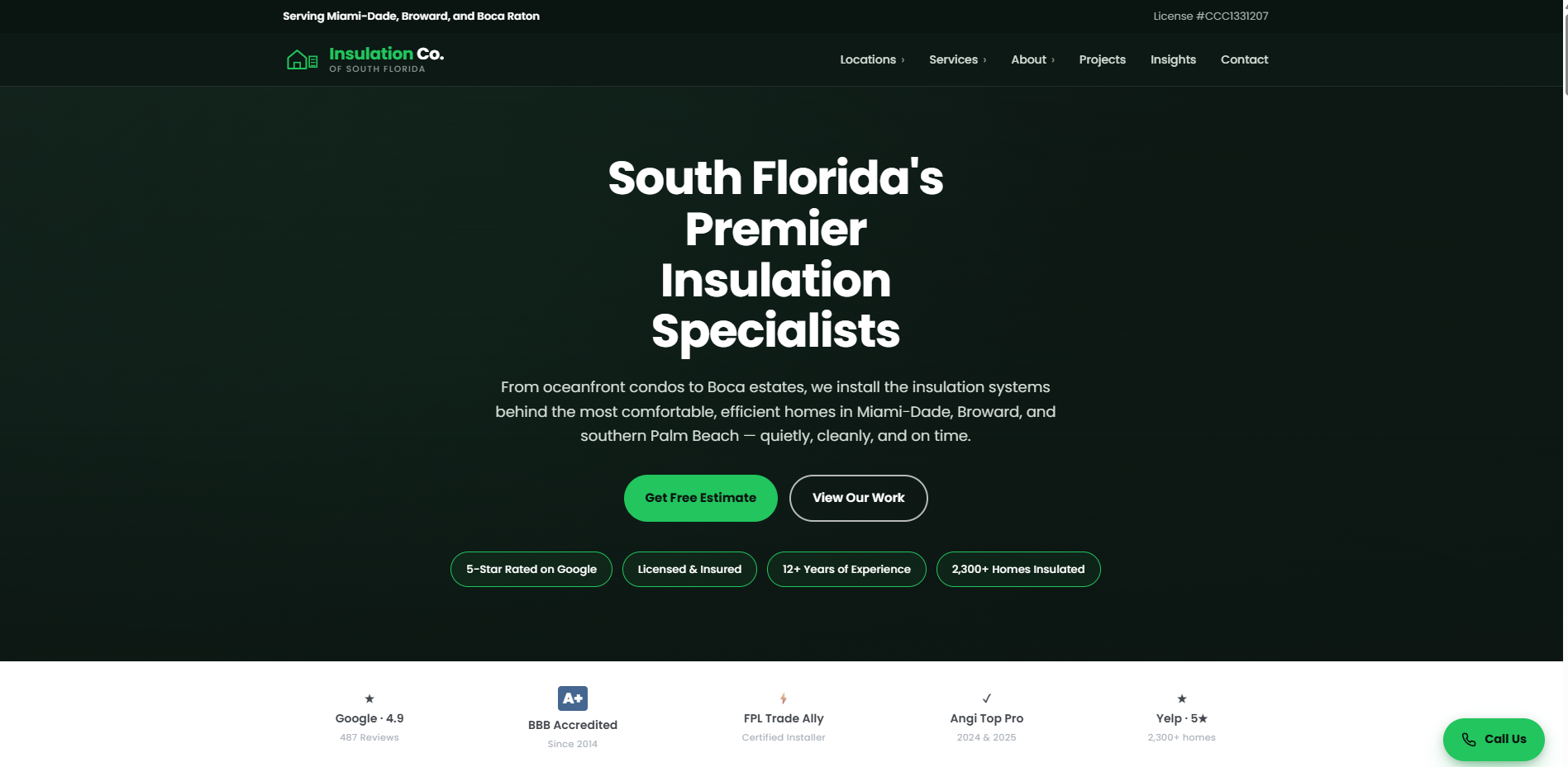 Insulation Co. — finished website