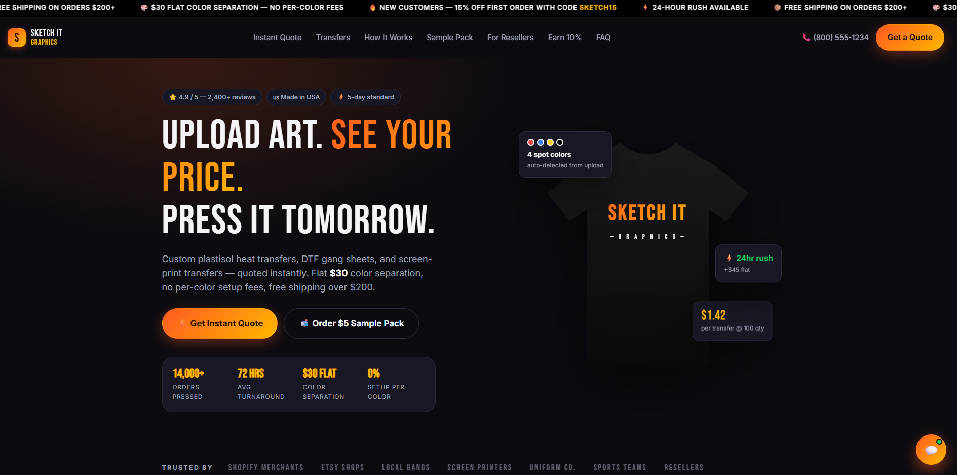 Sketch It Graphics — finished website